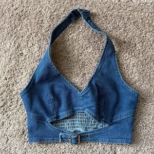Denim Halter Top